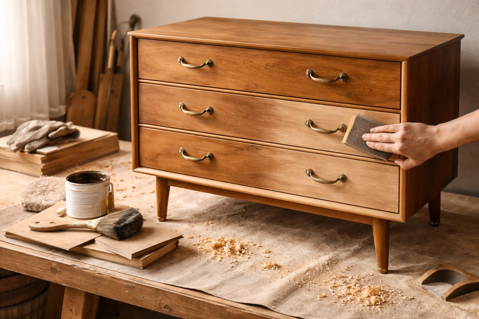 Le pas-à-pas rassurant : comment rénover un meuble vintage en bois (sans se perdre)